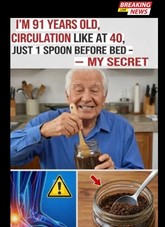 The Secret of a 91-Year-Old Who Has Blood Circulation Like a 40-Year-Old! Just Use This 1 Ingredient Every Day….csc.“Type ‘OK’ to get the recipe”…RECIPE IS IN THE FIRST COMMENT